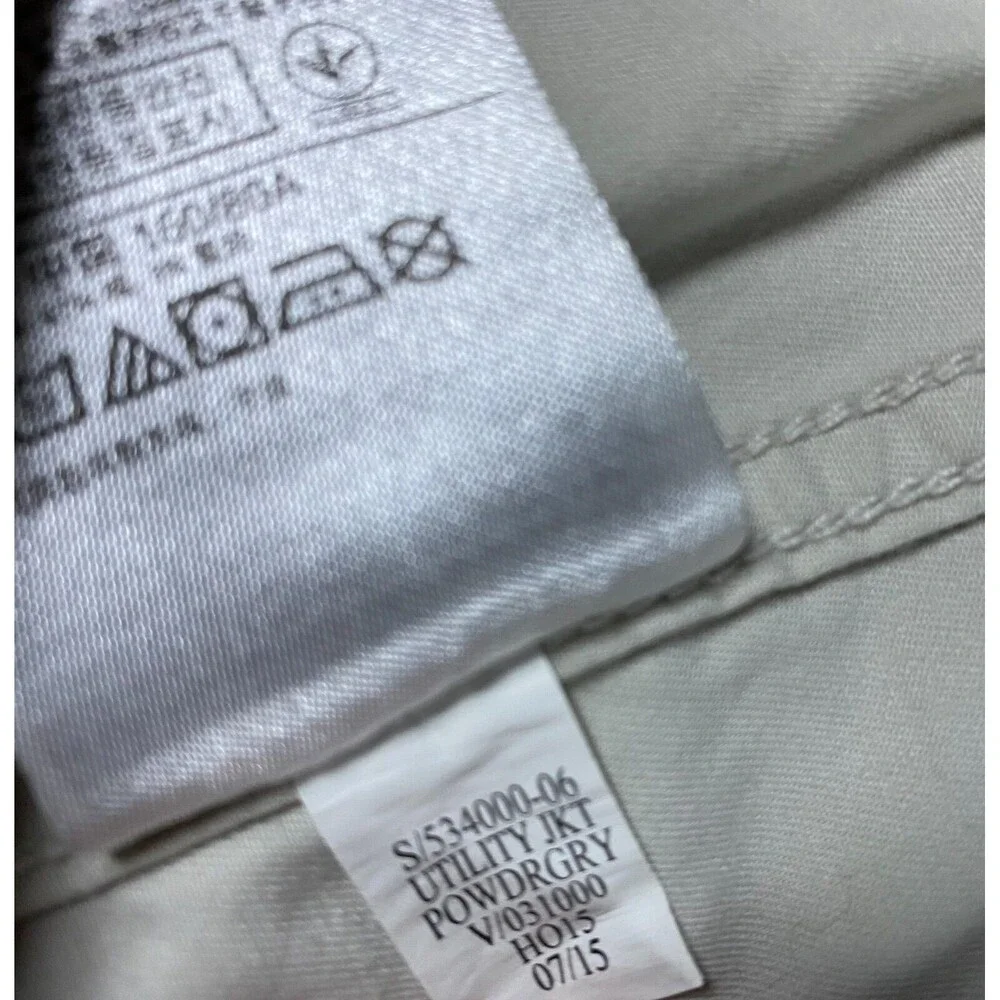 Gap Field Jacket Women's XS Beige Cotton Full Zip Cinched Waist‎ Utility Hooded
